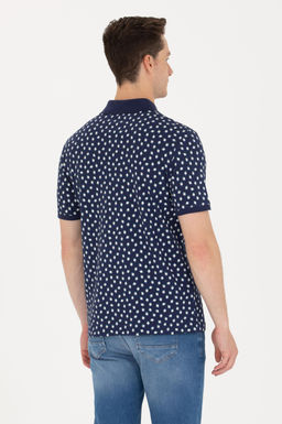 U. S. Polo Assn Мужская темно-синяя футболка с воротником-поло - U.s. polo assn фото 5