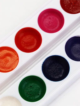 Цена за 3 шт. Акварель 12 цветов, упаковка картон "Монстрик"