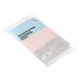 Салфетка для уборки 30х30см "Чистюля", микрофибра, набор 3шт (Китай)