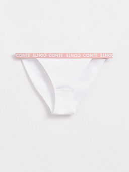 CONTE Трусы танга из хлопка в рубчик ACTIVE BASE LTA 1261 off-white - Conte elegant фото 2