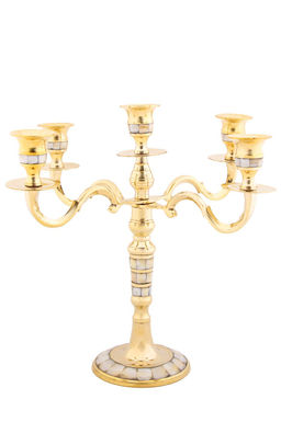 Подсвечник № П70103 на 5 свечей с перламутром