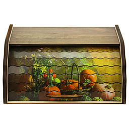 Хлебница деревянная Натюрморт с тыквой 38х28х17см (Россия) - Домашняя мода фото 2