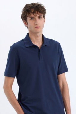 New Regular Fit K?sa Kollu Basic Duz Polo Tisort
