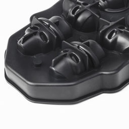 Форма для льда Доляна «Черепа», силикон, 6 ячеек, 18×12×3.5 см, чёрная