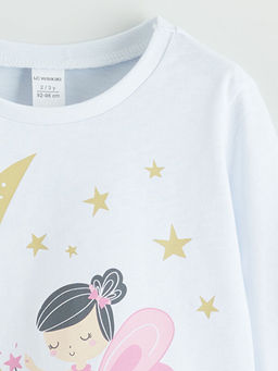 Bask?l? K?z ?ocuk Pijama Tak?m?