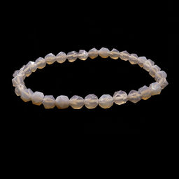 Браслет из камня 6мм с огранкой Серый агат привлекает денежные потоки 6мм