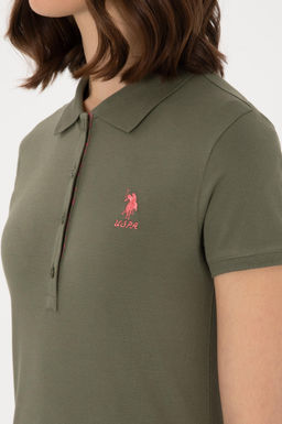 Kad_n Koyu Haki Basic Polo Yaka Ti__rt Sepette S_rpriz _ndirim - U.s. polo assn фото 7