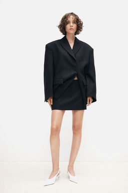 Minifalda sastre en mezcla de lana - H&m фото 2