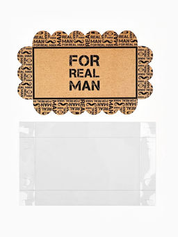 Цена за 5 шт. Коробка для печенья, кондитерская упаковка с пластиковой крышкой, «Настоящему мужчине», 10.5×21×3 см