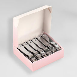 Цена за 4 шт. Кусачки книпсер педикюрные, с пилкой, 7.6 см, в коробке