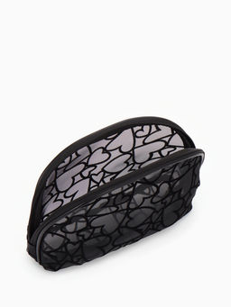 Косметичка дор Сердца 22*4*15, отд на молнии, черный