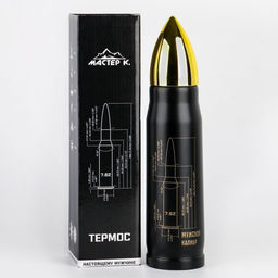 Термос пуля Мужской калибр, 450 мл, 28?7 см