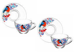 Набор подарочный 4пр "Дуэт" арт.2222-Д "Снегири на рябине"