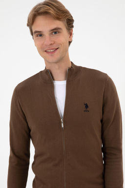 Erkek Slim Fit Kahverengi Triko H_rka - U.s. polo assn фото 9