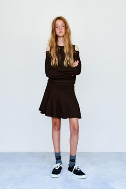 RUFFLED RIBBED BERMUDA SKORT - Zara фото 6