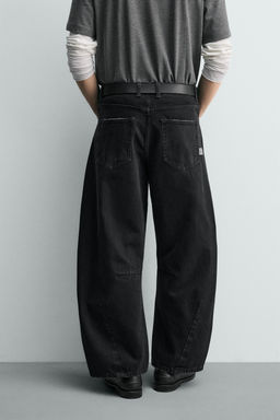 PANTAL?N BARREL FIT / Negro - Zara фото 3
