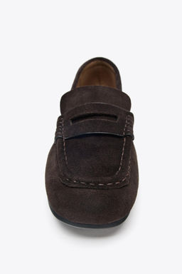 SPLIT SUEDE LOAFERS