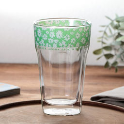 Стакан с двойным дном Просто живи, улыбайся, 450 мл