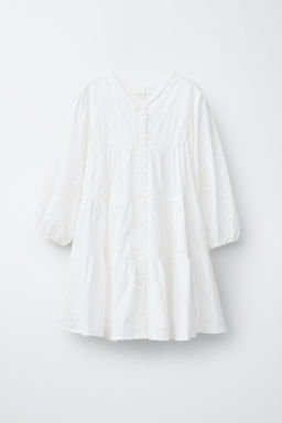 VESTIDO ROM?NTICO PANELES / Blanco - Zara фото 3
