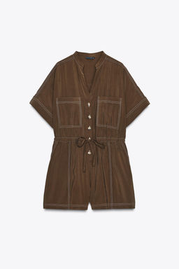 TOPSTITCHING PLAYSUIT - Zara фото 6