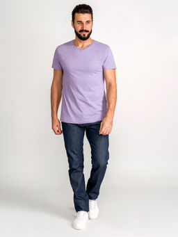 Футболка мужская короткий рукав GREG G146-RM-7001 (сирень м.)  фото 5