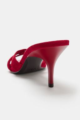 SANDALIA TAC?N PIEL / Rojo - Zara фото 5