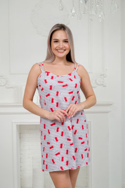 Ночная сорочка из кулирки Оливия красный морфей - Амадэль фото 5