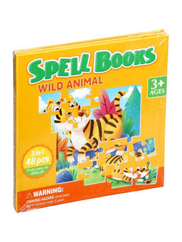 Книжка - деревяшка пазл «Животные», 48 деталей