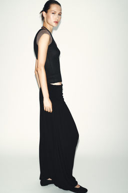 PANTAL?N BAGGY FLUIDO / Negro - Zara фото 4