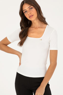 U. S. Polo Assn / Женская белая футболка - U.s. polo assn фото 3