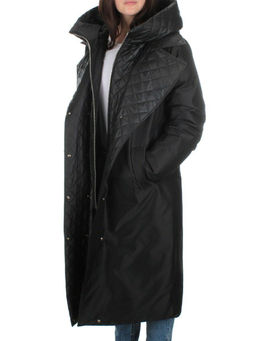 EAC327 BLACK Пальто зимнее женское (200 гр. холлофайбера) - Fashion фото 10