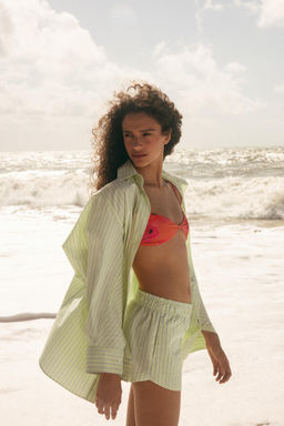 OVERSIZE STRIPED POPLIN SHIRT - Zara фото 16