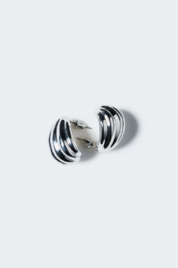 Pendientes de aro acanalados