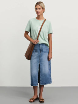 Футболка с принтом из хлопка / Zarina  фото 3