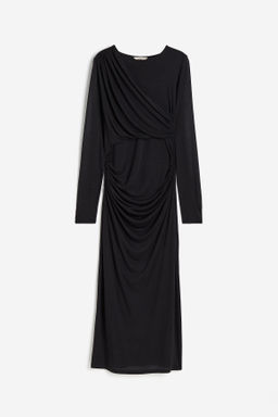 Vestido drapeado de punto