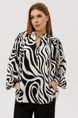 Костюм AmberA 2135-3 черно-белый фото 4