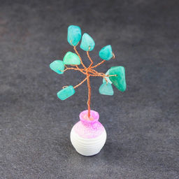 Денежное дерево декоративное «Сувенир бонсай. Энергия. Авантюрин зеленый», натуральный камень, 7×3 см