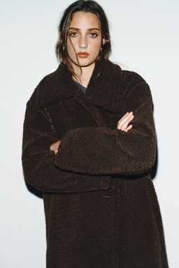 FAUX SHEARLING COAT