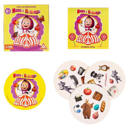 Карточная игра на скорость и реакцию Дуббль. Смотри-хватай, 55 карт, 5+, Маша и Медведь  фото 8