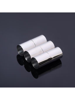 Замок-концевик магнитный, L=20 мм, вн.d=8 мм, (набор 3 шт.), цвет серебро