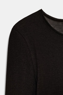 SUPIMA® LONG SLEEVE T-SHIRT - Zara фото 7