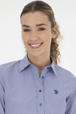 Женская полосатая рубашка с длинным рукавом Saks - U.s. polo assn фото 2