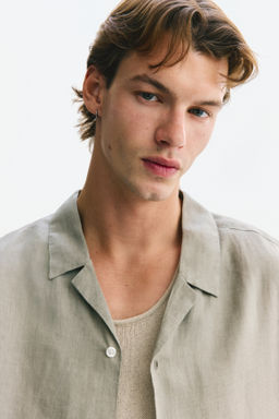 Camisa resort de lino Relaxed Fit - H&m фото 7