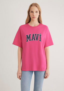 Mavi Logo Bask?l? Pembe Tisort  фото 3