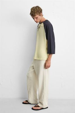 RELAXED FIT JACQUARD TROUSERS - Zara фото 6
