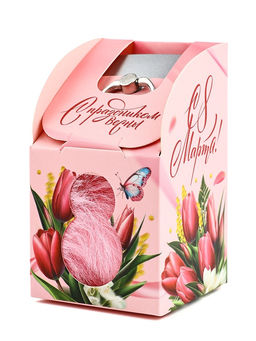 Подарочный набор, подставка для телефона-кольцо и брелок 8 марта: Ты прекрасна