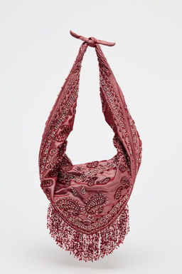 BEADED FABRIC BAG - Zara фото 2