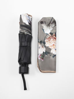 Зонт механический Флора, эпонж, 4 сложения, 8 спиц, R=48/55 см, d=96 см, МИКС