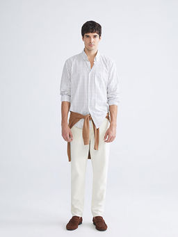 Regular Fit Uzun Kollu Ekose Poplin Erkek G?mlek