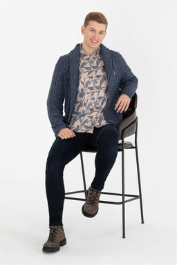 U. S. Polo Assn Мужской темно-синий трикотажный кардиган - U.s. polo assn фото 8